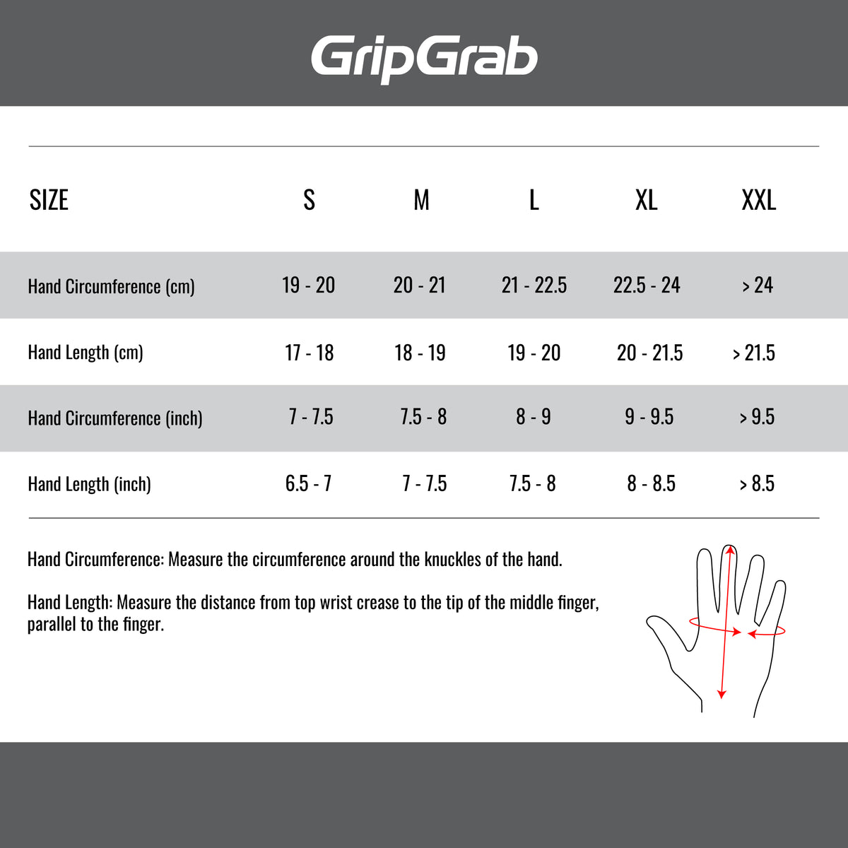 GripGrab Gloves Unisex Size S-XXL