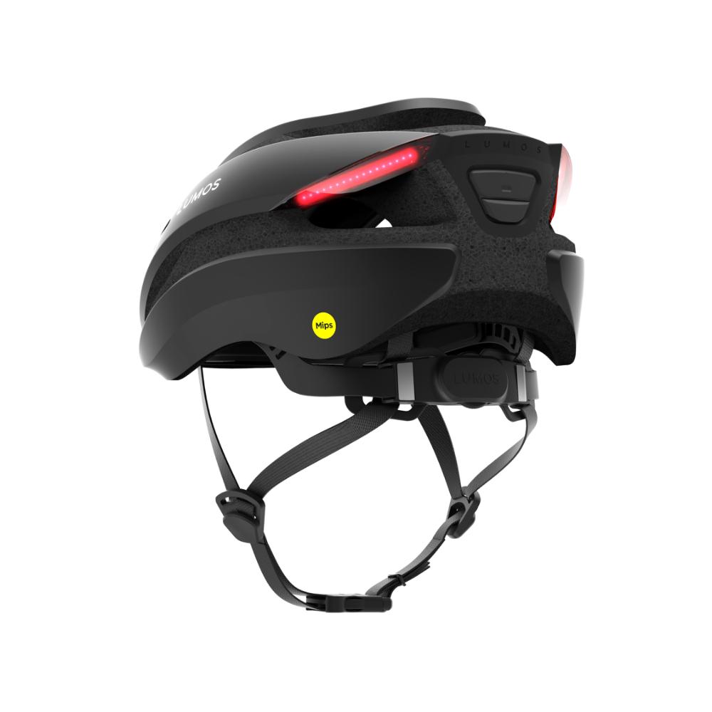 Lumos Ultra Charcoal Black Mips cm | sort cykelhjelm med indbygget lys og mips
