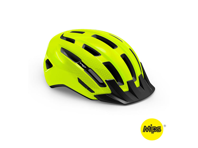 MET Downtown MIPS Fluo Yellow/Glossy